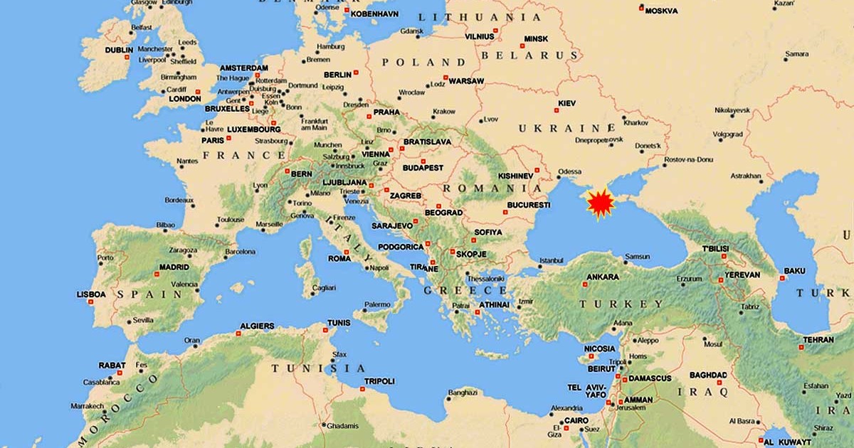 От крыма до турции карта